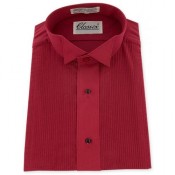 Formal Wing Collar Tuxedo Shirt - Red