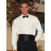 Non-Pleated Laydown Collar Tuxedo Shirt