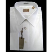 Modified Spread 80s 2 PLY Pinpoint White Tux Shirt by Gitman Brothers