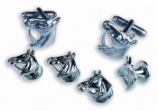 Horses Cufflinks and Studs Set - Horse Theme Formal Studs Set