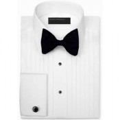 Laydown Collar Tuxedo Shirt by Perry Ellis 16"  Neck