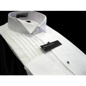Cotton Wing Collar Tuxedo Shirt by Perry Ellis (17 1/2" Neck)