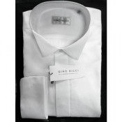 Wing Collar Tuxedo Shirt with Fly Front by Gino Ricci Made In Italy ( 21-21.5" Neck )