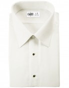 Como Ivory Laydown Collar Tuxedo Shirt - Boy's Large