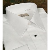 Laydown Collar Tuxedo Shirt by Gino Ricci Made In Italy - 21-21.5" Neck